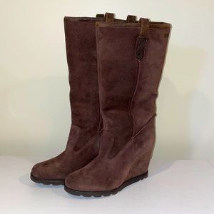 UGG Brown suede wedge boots - 8.5 NWOT